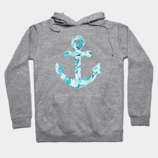 Rose Anchor Nautical Floral Hoodie